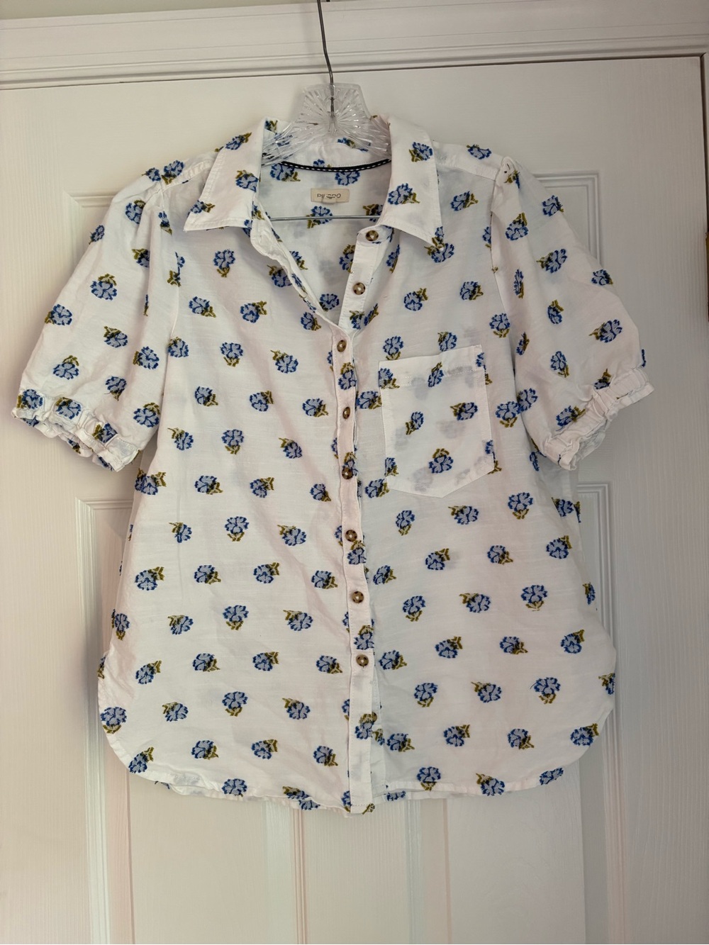 Pilcro Aly Puff Sleeve Blouse - Anthro Like New - Picture 7 of 7